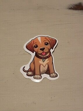 10/$10 Stickers Decals - Adorable Brown Puppy Kawaii Animal Sticker - Brand New